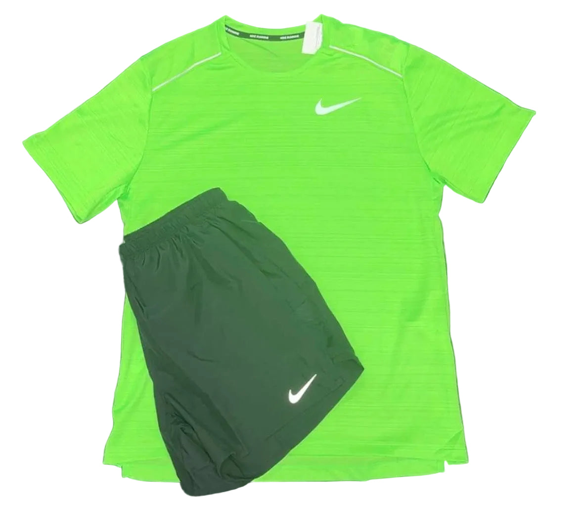 MILER SET ( GREEN STRIKE ) BLACK SHORTS